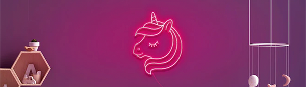 Les néons leds éclairent les chambres d'enfants: idées créatives pour une décoration originale