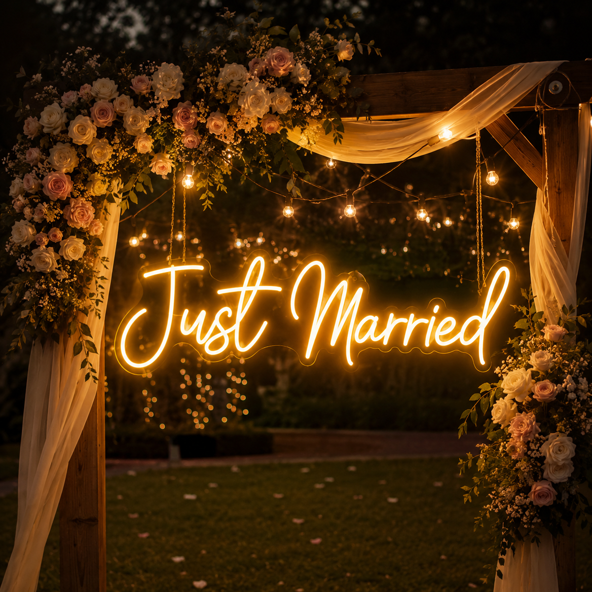 Just Married — Néon LED mariage