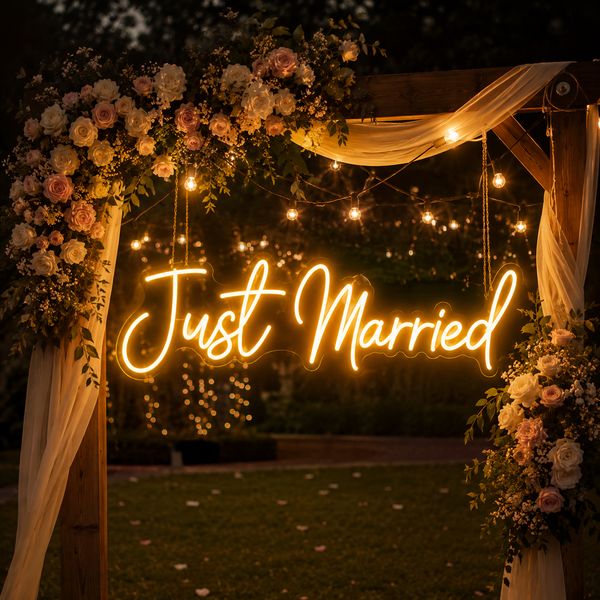 Just Married — Néon LED mariage