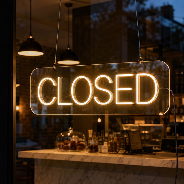 Néon LED Closed pour signalétique vitrine