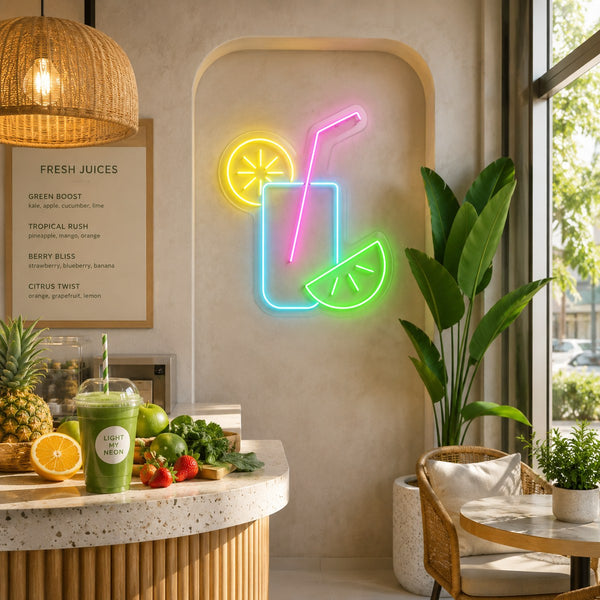 Néon LED Fresh Juice pour juice bar et smoothie shop