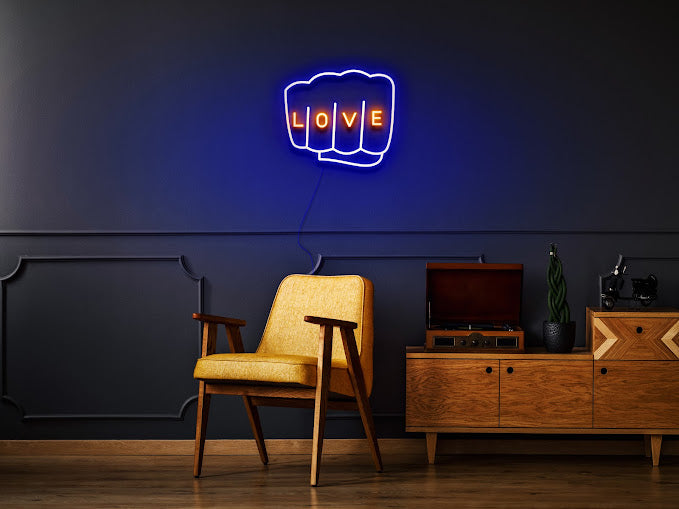 Fist Love neon deco led