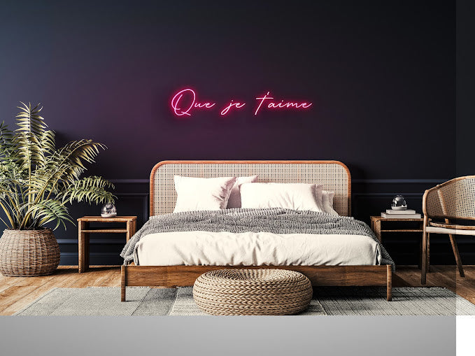 Que Je T'aime Néon LED deco
