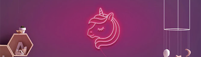 Les néons leds éclairent les chambres d'enfants: idées créatives pour une décoration originale