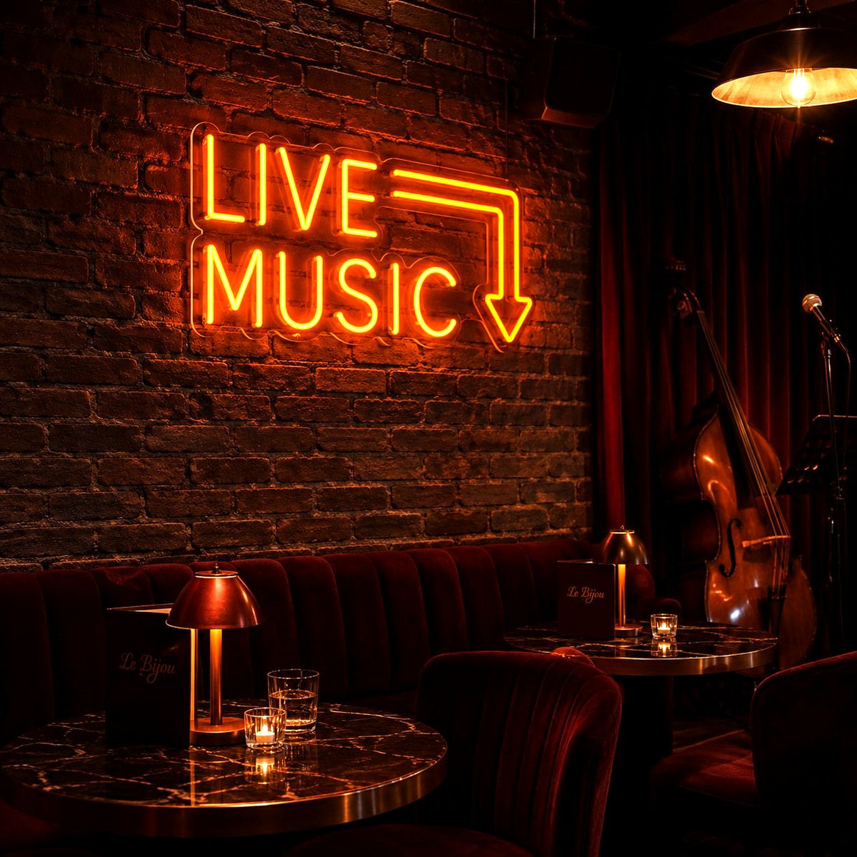 LIVE MUSIC Néon déco led.