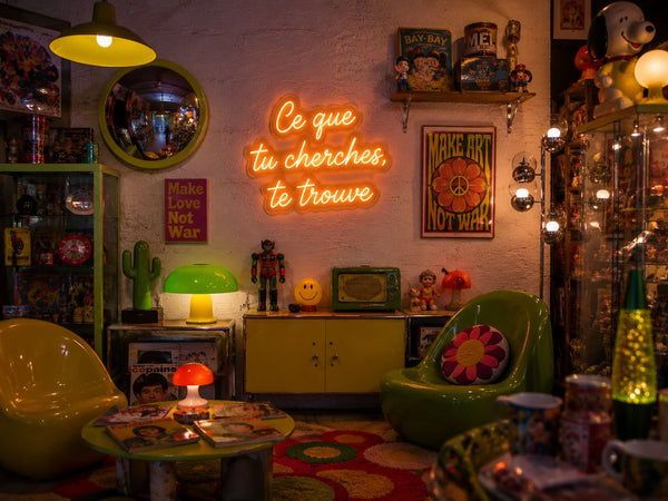 Néon LED Ce que tu cherches te trouve pour concept-store et boutique
